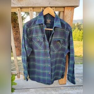 Jachs Green and Blue Plaid Casual Button Down Shirt